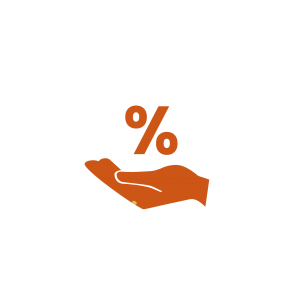 icon peratusan tangan